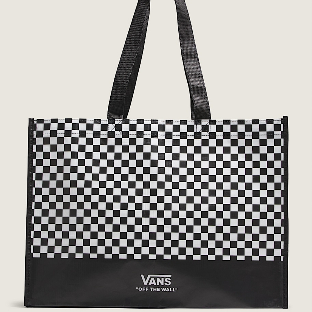 Vans Black and White Checkered Reusable Tote - Picture 3 of 4